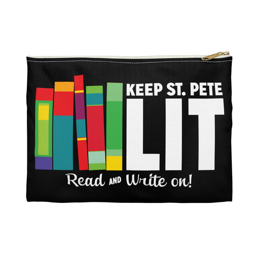 Keep St. Pete Lit Black Accessory Pouch