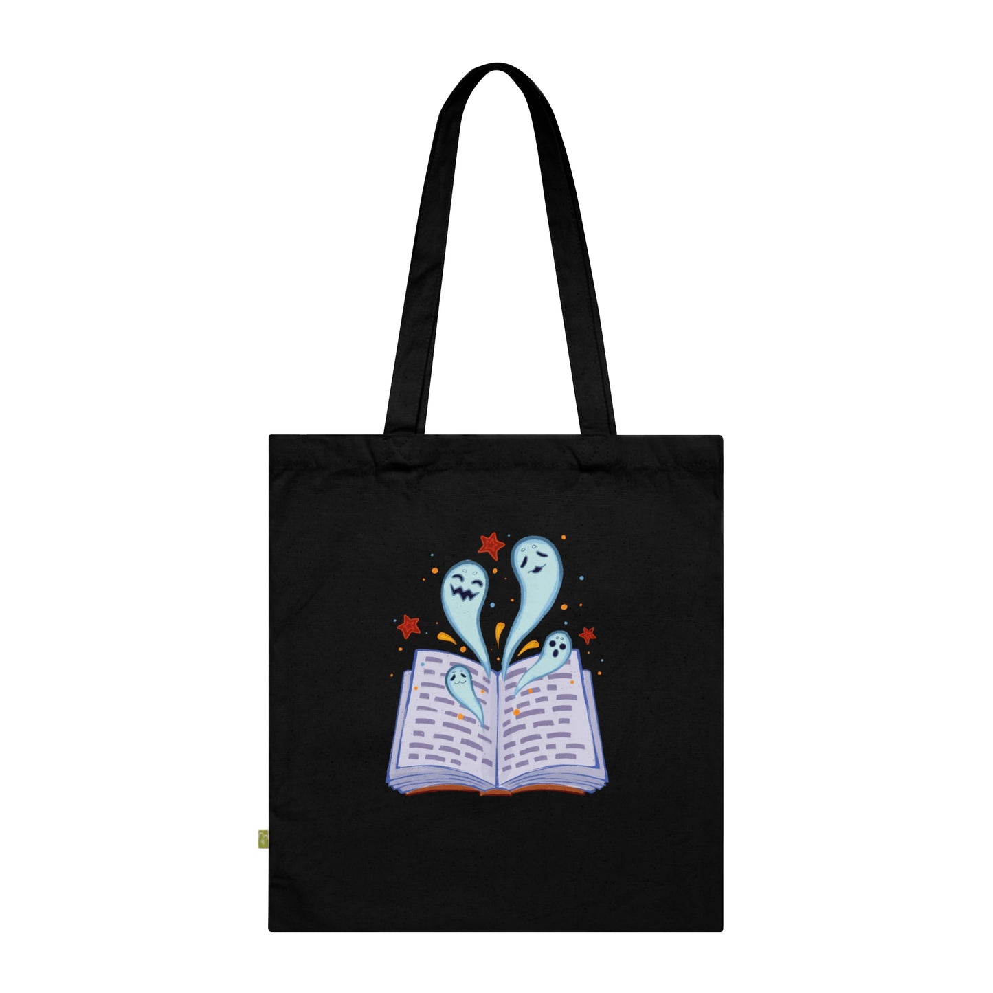 Keep St. Pete Lit "Boo Book" Organic Cotton Tote Bag Black