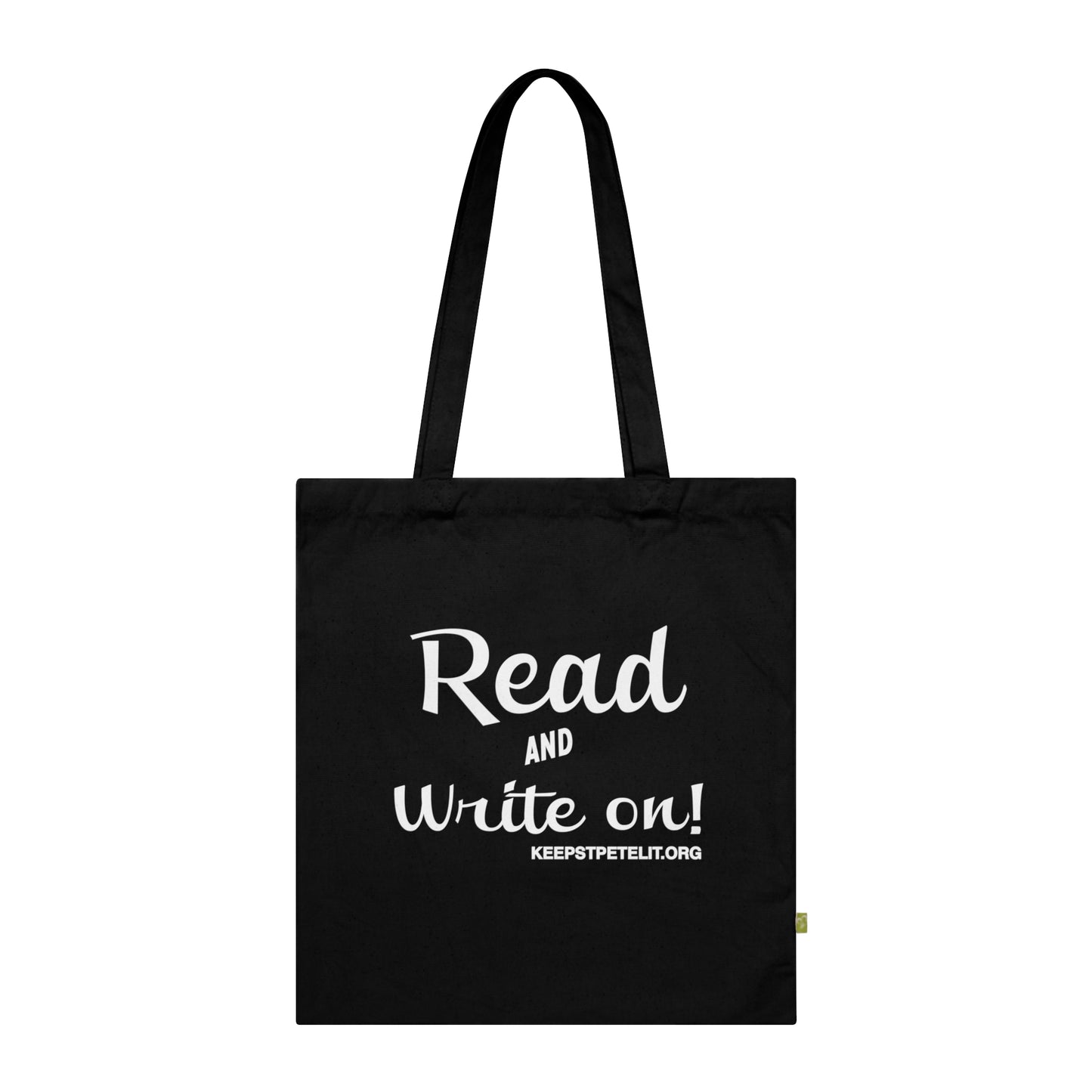 Keep St. Pete Lit "Boo Book" Organic Cotton Tote Bag Black