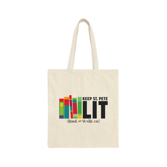 Keep St. Pete Lit traditional Cotton Canvas Tote Bag