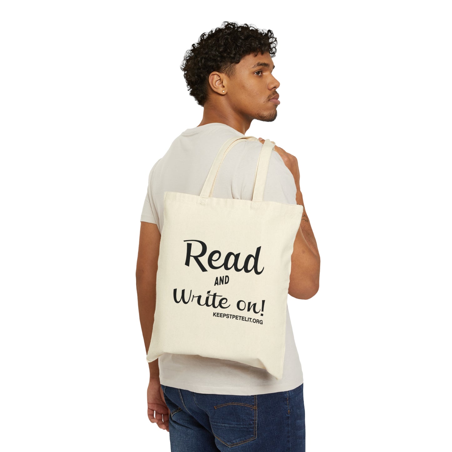 Keep St. Pete Lit "Boo Book" Cotton Canvas Tote Bag