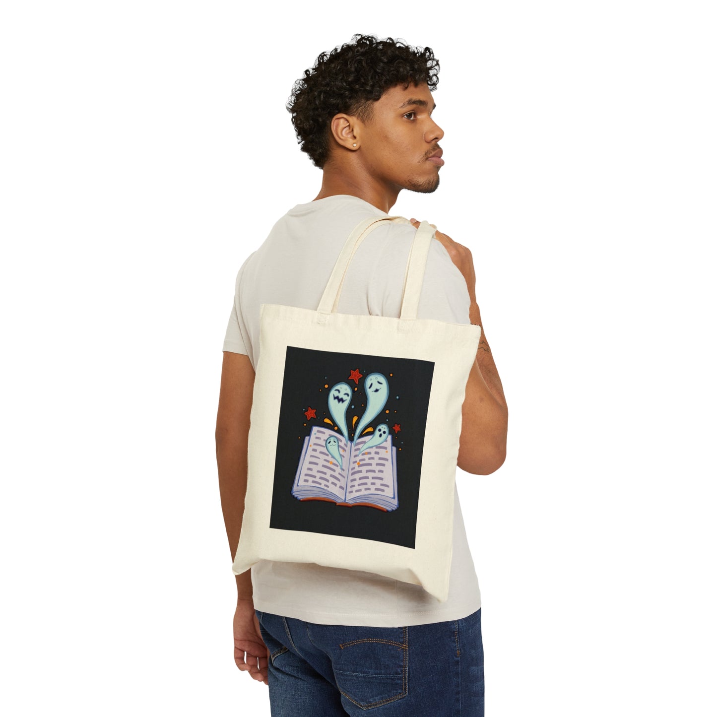 Keep St. Pete Lit "Boo Book" Cotton Canvas Tote Bag