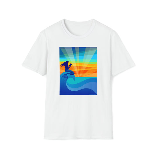 2-Sided "Reading Mermaid" Unisex Softstyle T-Shirt